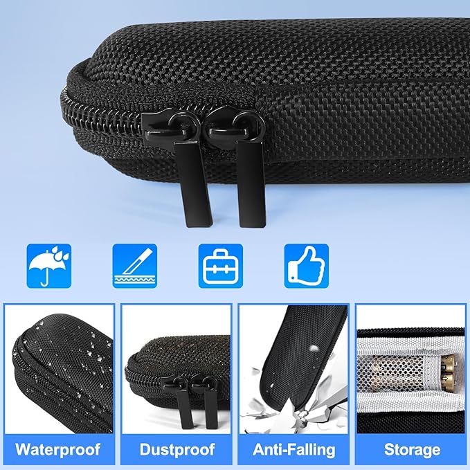 Presentation Clicker with Case, Wireless Presenter for PowerPoint Slide with Hyperlink & Volume Control, Presentation Remote Clicker for Mac/Computer/Laptop, Google Slide/PPT/Keynote