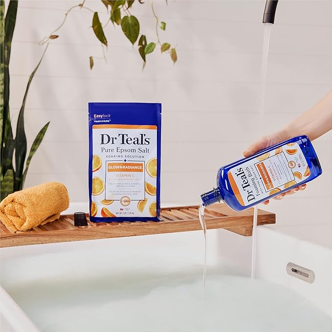 Dr Teal's Pure Epsom Magnesium Salt Soak, Glow & Radiance - Image 8