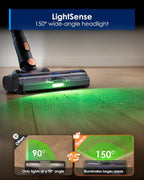 Tineco Pure ONE S70 Cordless Vacuum Cleaner, 200AW Powerful Suction, 3D Sense Pro Cleaning System, 6-Stage Filtration with 95min Runtime, Zero Tangle Brush with 180° Foldable Tube (Blue-Orange)