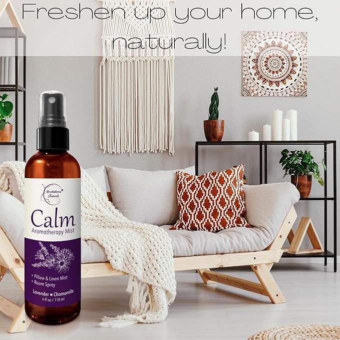 Calm Aromatherapy Mist with Lavender & Chamomile Essential Oil. Natural Sleep & - Image 4