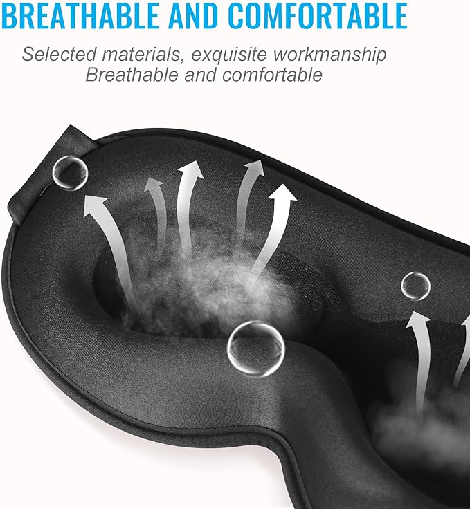 Sleep Mask, Upgraded 3D Deep Contoured Eye Mask - Image 2