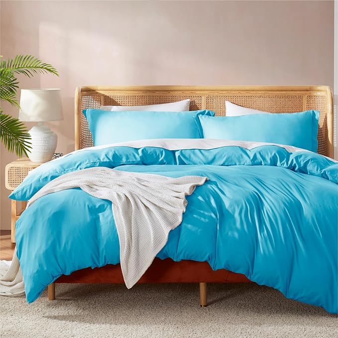 Nestl Bright Blue California King Duvet Cover Sets by Nestl