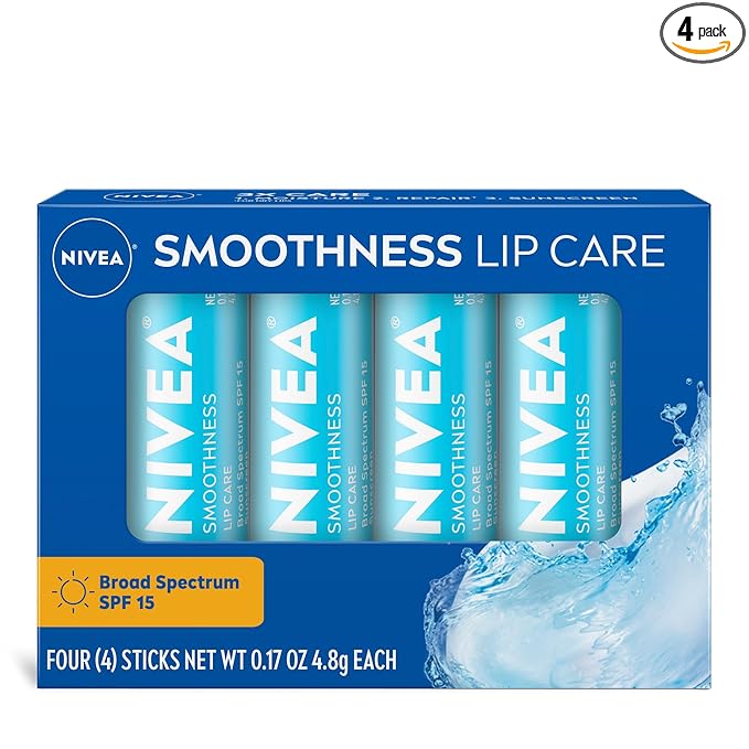 NIVEA Smoothness Lip Care, Sunscreen Lip Balm by Nivea