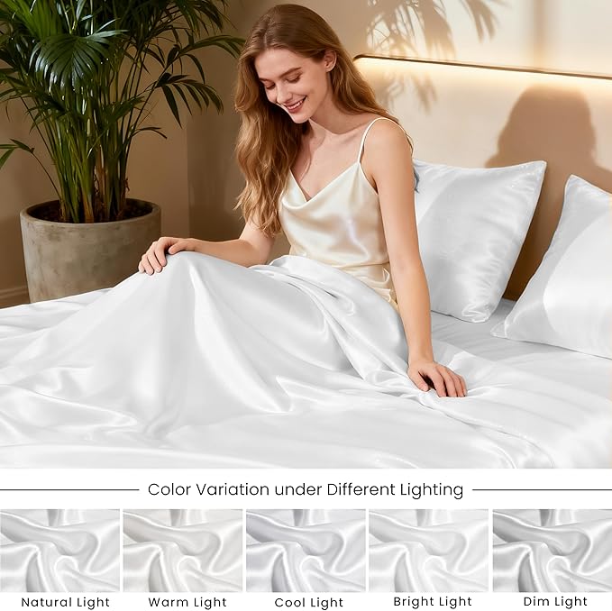 Love's cabin Twin Silky Soft Satin Bed Linen Set - Image 7