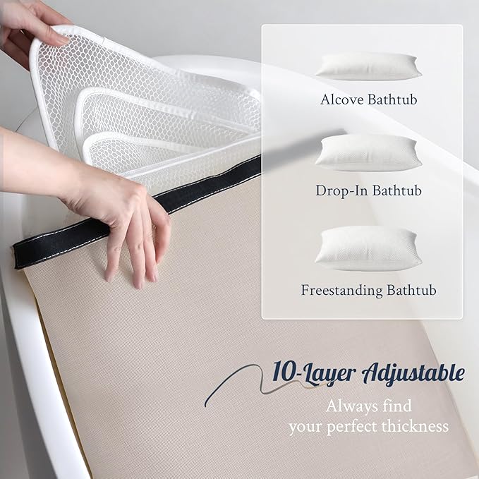 Luxury Bathtub Pillow, Gift for Christmas Birthday Mother's Day, Skin-Friendly - Image 4