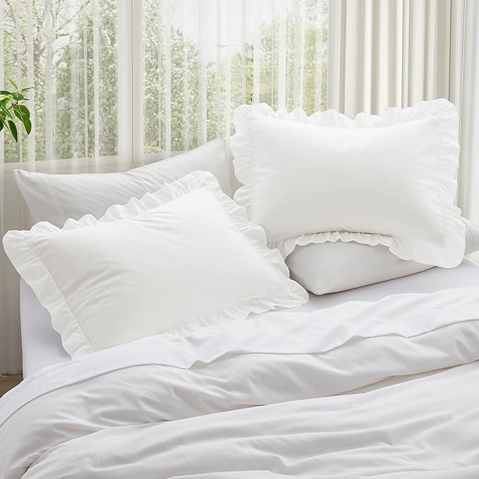KKJIAF Ruffle Body Pillow Cases Set of 1, Ruffled Pillow Covers - Image 4