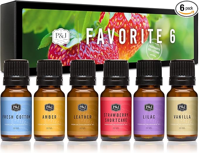 P&J Fragrance Oil Favorites Set | Fresh Cotton, Strawberry Shortcake, Vanilla by PJTrading