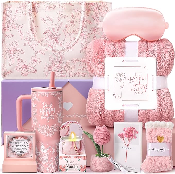 Birthday Gifts for Women, 40 oz Tumbler, and Tote Bag – Get Well Soon Gift for by Unknown