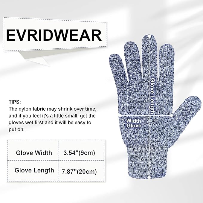 Evridwear Exfoliating Dual Texture Bath Gloves - Image 7