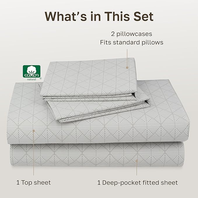 California Design Den Soft Queen Size Cotton Sheet Sets, 400 TC Good - Image 4