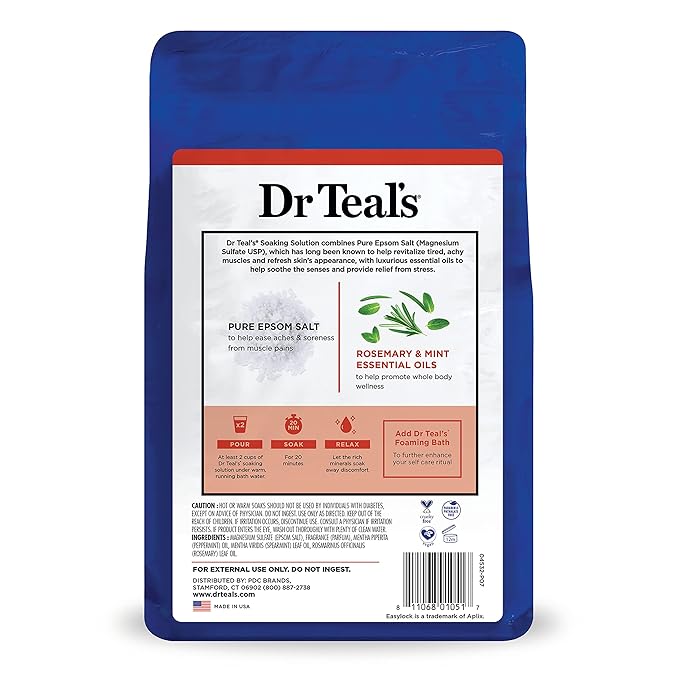 Dr Teal's Epsom Salt Magnesium Soak, Wellness Therapy - Image 14
