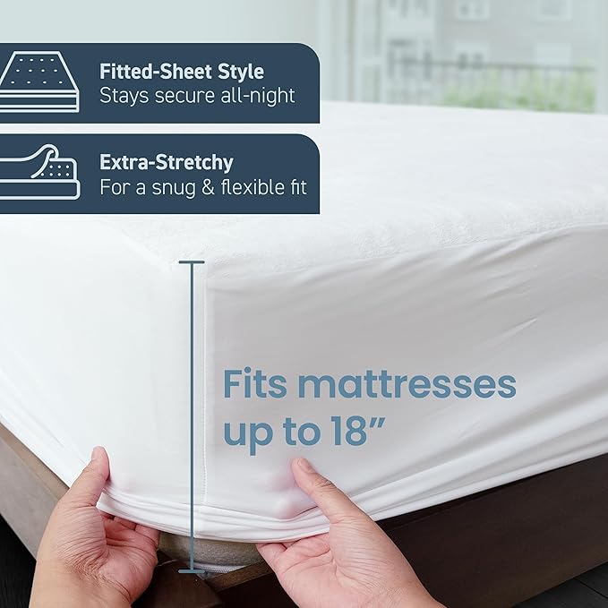 SafeRest Waterproof Queen Size Mattress Protector - Image 4