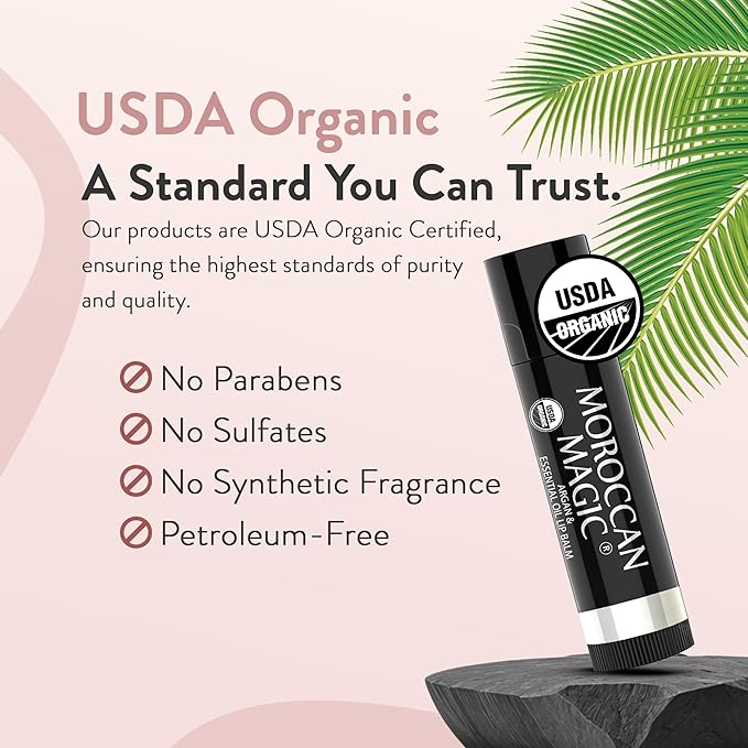 Moroccan Magic Organic Coconut Almond Lip Balm 3 Pack | Ultra-Hydrating Argan & - Image 4
