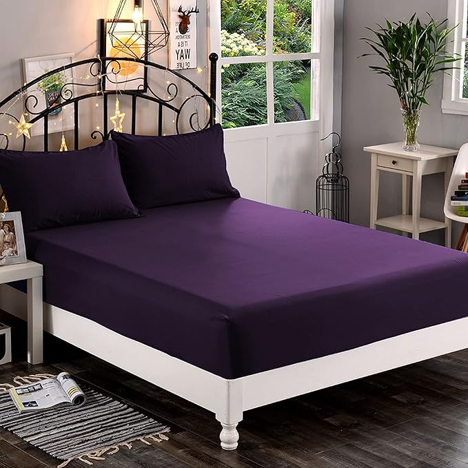 Elegant Comfort 1500 Premium Hotel Quality 1-Piece Fitted Sheet, Softest by ELEGANTCOMFORT