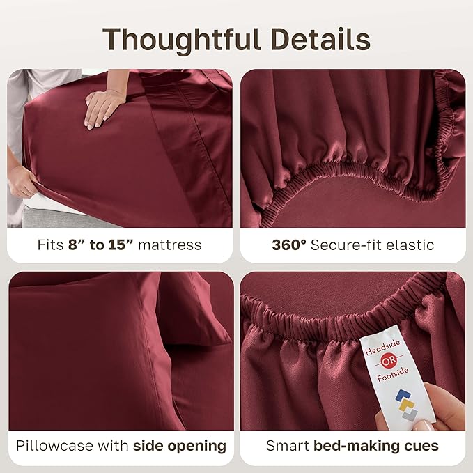 California Design Den 100% Cotton Twin Sheets Set - Image 5