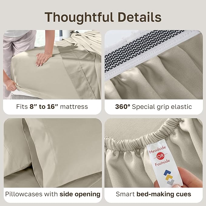 California Design Den Cal King Sheet Set Cotton - Image 6