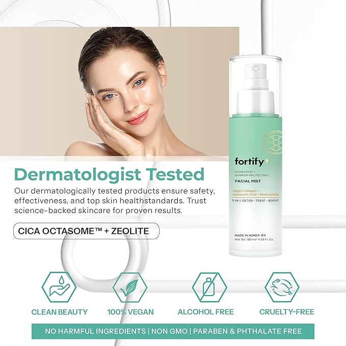 Fortify Skincare Collagen, Hyaluronic Acid & Niacinamide Face Mist – 3-in-1: - Image 7