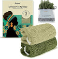 CORATED African Net Sponge Authentic, Shower Loofah Exfoliating Bath Sponge by CORATED