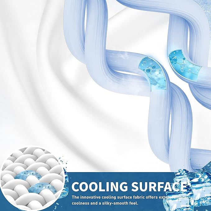 Sunflower Cooling Quilted Twin XL Mattress Protector, Mattress Pad Twinxl Chill - Image 2