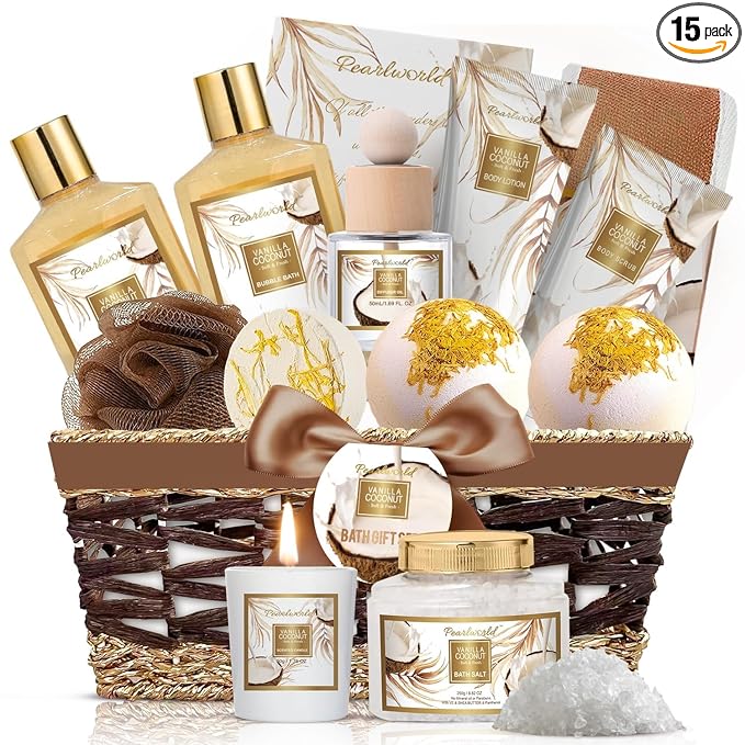 Valentine's Day Gifts Basket for Women, Bubble Bath, Diffuser Oil, Scented by PEARLWORLD
