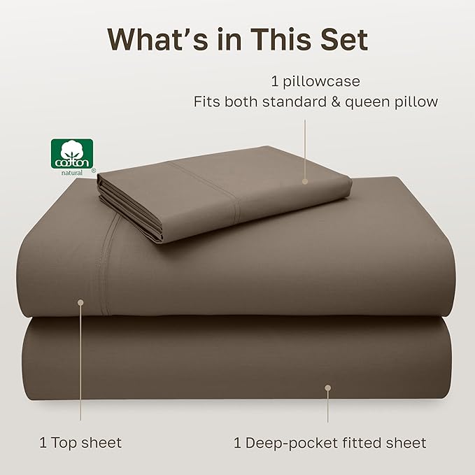 California Design Den Twin Bed Sheets 100% Cotton, 600 Thread Count Sateen - Image 4