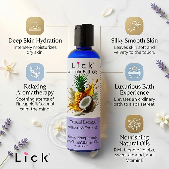 Lick Pineapple and Coconut Aromatic Bath Oil - Image 3
