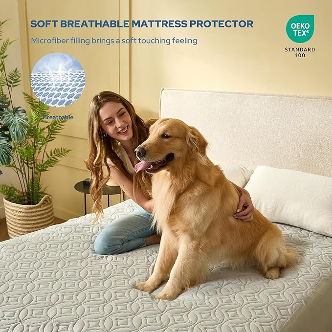 BEDLORE Waterproof Mattress Protector, Twin XL Size Mattress Pad - Image 3
