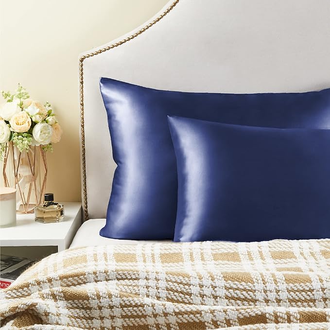 BEDELITE Satin Pillowcase with Zipper 2 Pack, Super Soft and Cooling Similar to - Image 6