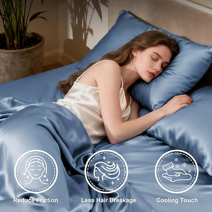 Love's cabin Twin Satin Sheets Sets - Image 3