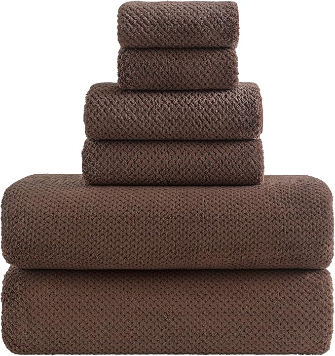 YTYC 29x59 Inch Extra Large Bath Towels Set of 6 Quick Dry Super Soft by YTYCTowels
