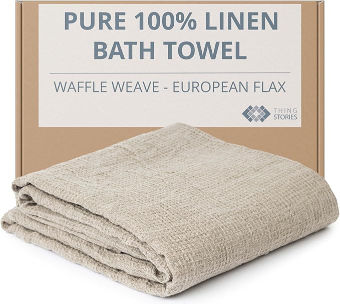 Pure 100% Linen Bath Towel by THINGSTORIES
