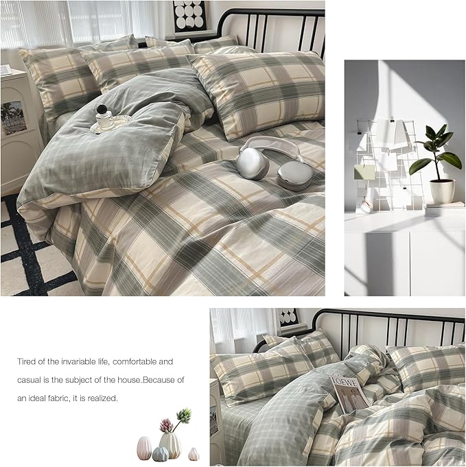 mixinni Full Size Buffalo Plaid Duvet Cover Set - Image 4