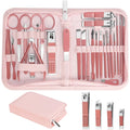 Nail Clippers Set, 26 Piece Manicure Set & Pedicure Kit, Stainless Steel by LUCK+AROUND