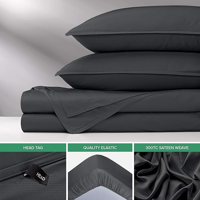 Pure Bamboo Twin Sheets, Genuine 100% Organic Viscose Derived from Bamboo Bed - Image 6