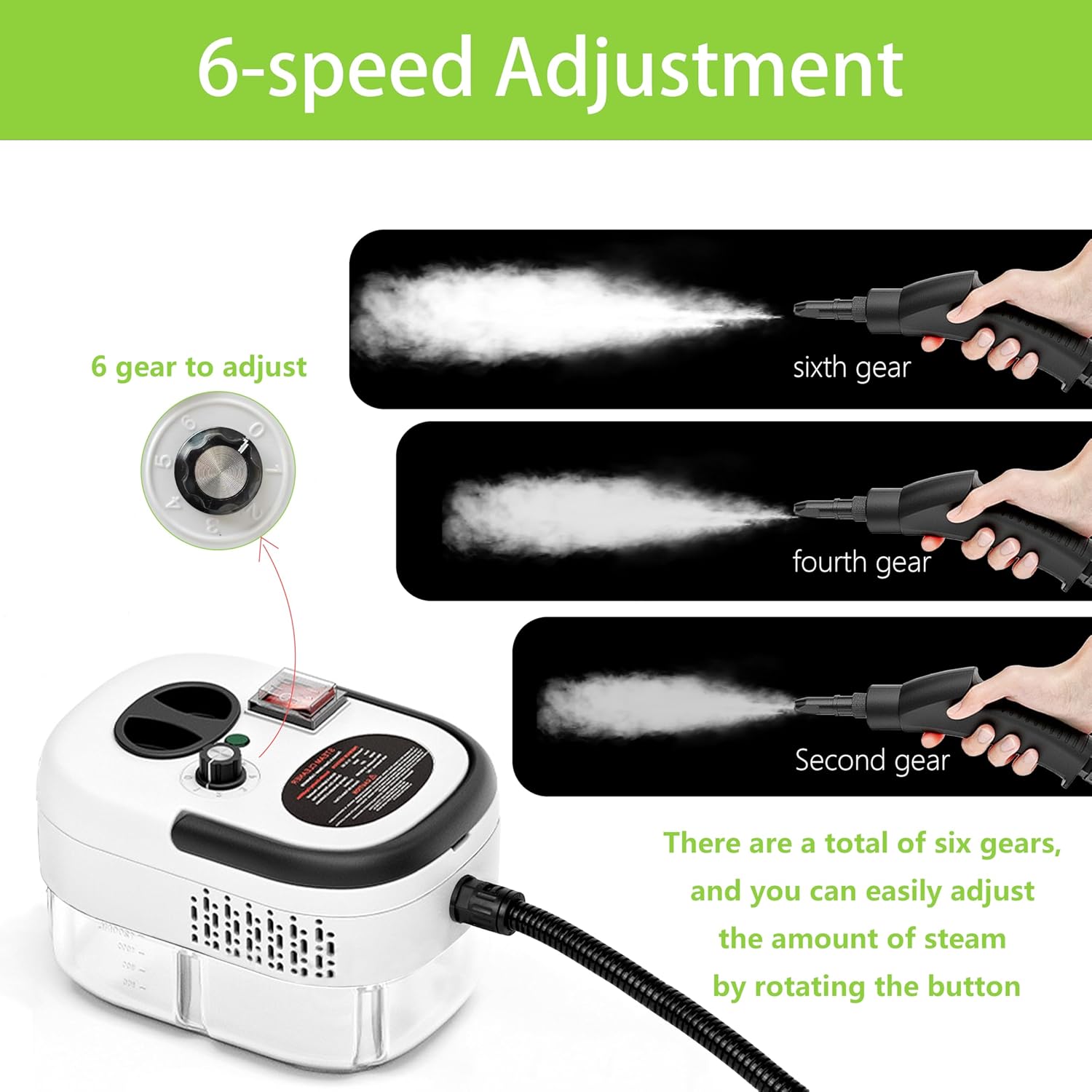 Steam Cleaner Handheld, Portable Steamer Cleaner, 9pcs Fast Heating, 2500W Steamer for Home, Kitchen, Car Details, Window, Grout, Toilet.