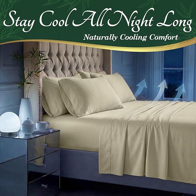 DECOLURE 100% Viscose Derived from Bamboo Sheets King Size - Image 3