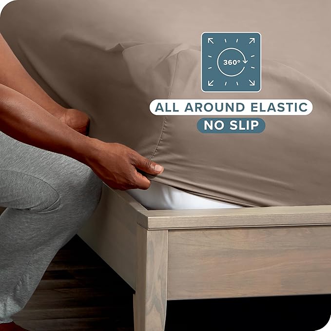 Bare Home 2-Pack Fitted Bottom Sheets Twin XL - Image 3
