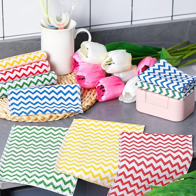 Tatuo 12 Pieces Korean Exfoliating Mitt Glove Italy Towel Body Skin Scrubber - Image 6