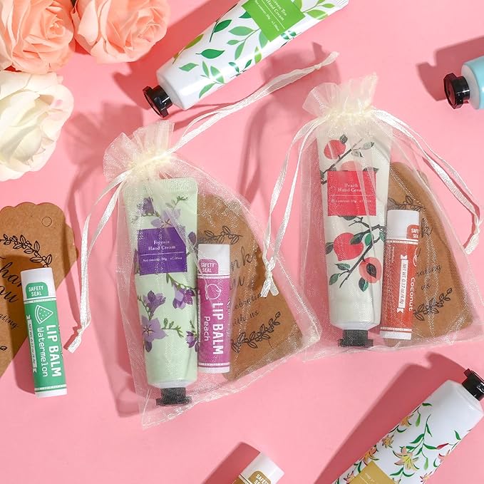AZEN 60 Sets Bulk Gifts, Hand Cream and Lip Balm Bulk Set - Image 5