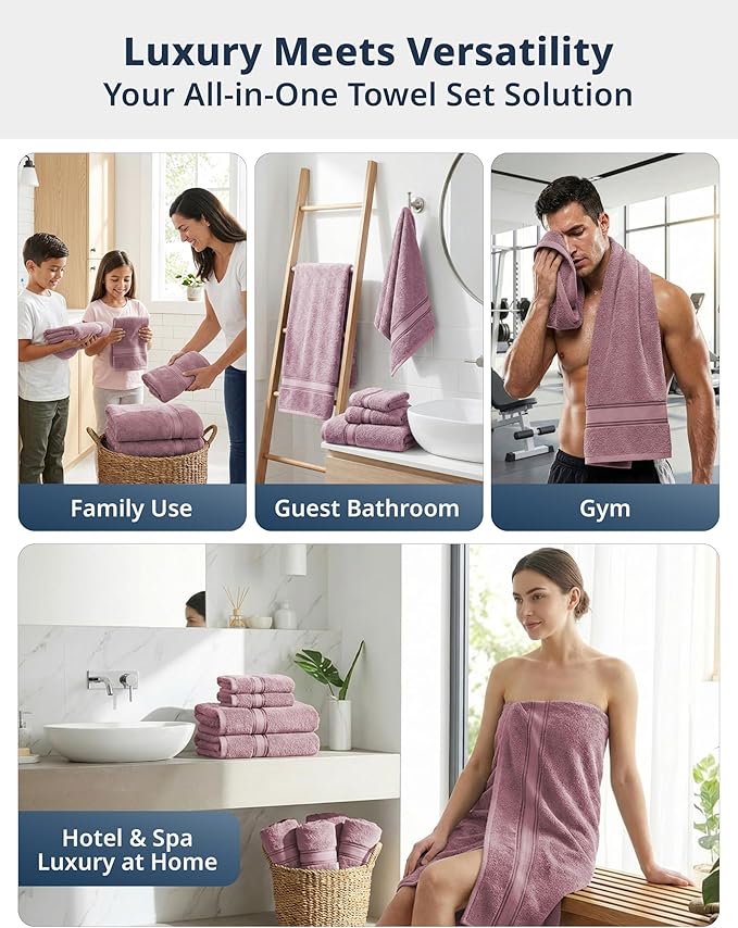 LANE LINEN Luxury Bath Towel Set - Image 5