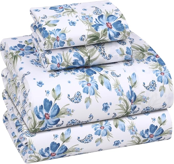 RUVANTI 100% Cotton Sheets – King Size Percale Bedding, Cooling & Breathable by Ruvanti