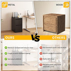 Reegangfa 2 Drawer File Cabinet with Lock, 18" D Metal Vertical Filing Cabinets, Steel File Storage Cabinets for Home Office, Hanging A4 Legal/Letter Size Narrow File Cabinet, Assembly Required