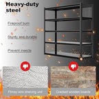 Storage Shelves with Pegboard,72“*48" Wide 24”Heavy Duty Garage Shelving Units and Storage,Metal Shelving Adjustable Shelves,Garage Storage Rack,Industrial Utility Organization For Kitchen,Pantry