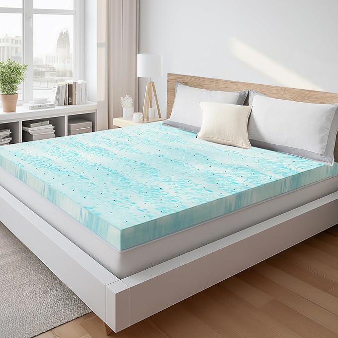 Sweetcrispy Mattress Topper Twin, 3 Inch Thick Memory Foam Gel Infused Cooling by Sweetcrispy