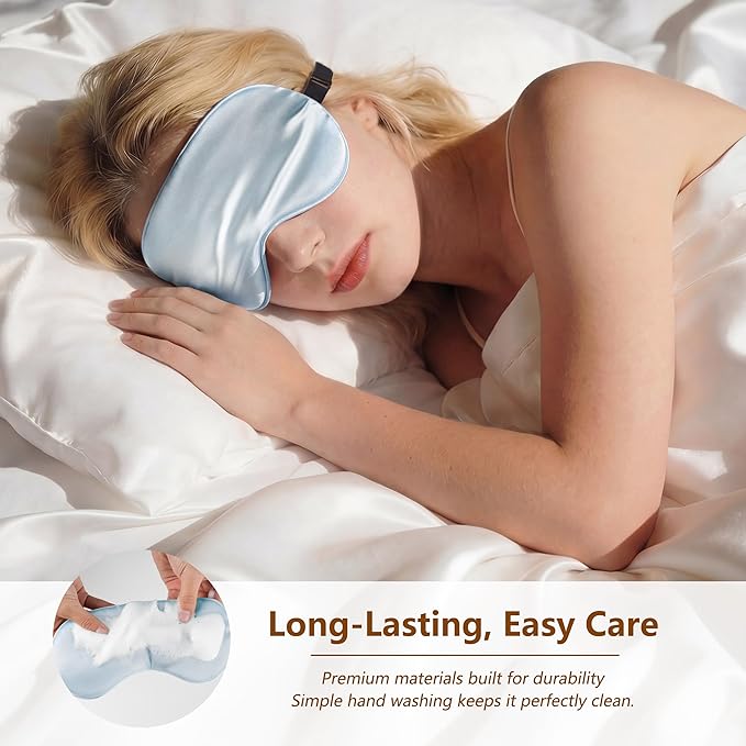 Sleep Mask Silk Eye Mask for Men Sleeping Mask, Adjustable Elastic Strap for - Image 5