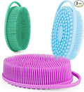 Soft Silicone Body Scrubber 3 PCS Silicone Body Shower, Silicone Loofah 2 in 4 by Bsofing