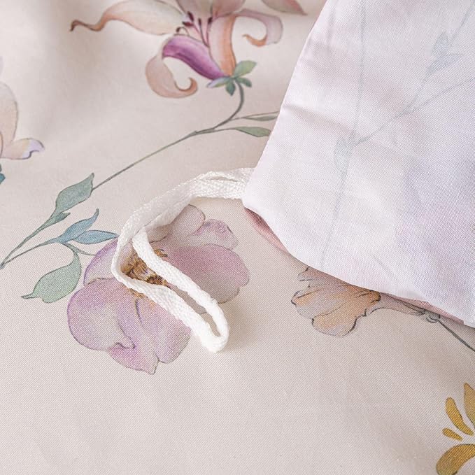 OAITE Duvet Cover Set King Size Floral Pattern Ultra Soft 100% Cotton Duvet - Image 8