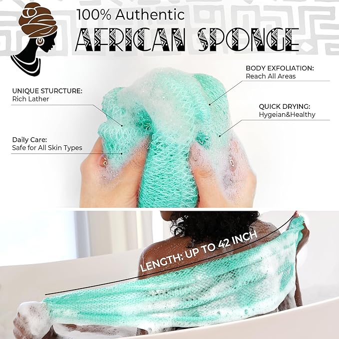 Authentic African Net Sponge 2 Pieces - Image 2