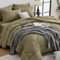 HEVUMYI Olive Green Twin Comforter Set by HEVUMYI