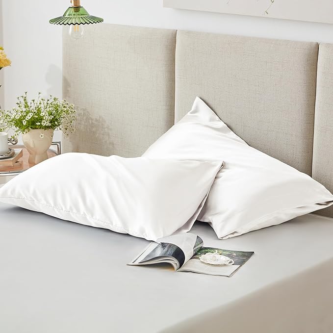 Love's cabin Satin Pillowcase Set of 2 Queen Size 20x30, Cooling Pillow Covers - Image 6